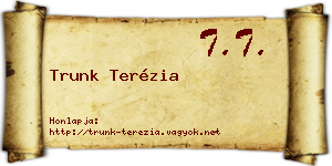 Trunk Terézia névjegykártya
