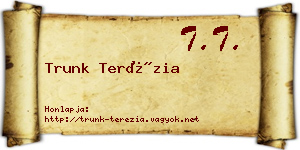 Trunk Terézia névjegykártya